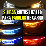 2 Tiras Cintas Luz Led Para Farolas De Carro